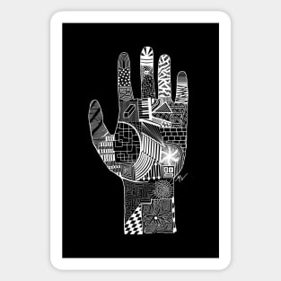 "Marked Hand" (BLACK) Sticker